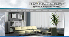 Desktop Screenshot of berge-sonnenschutz.de