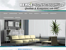Tablet Screenshot of berge-sonnenschutz.de